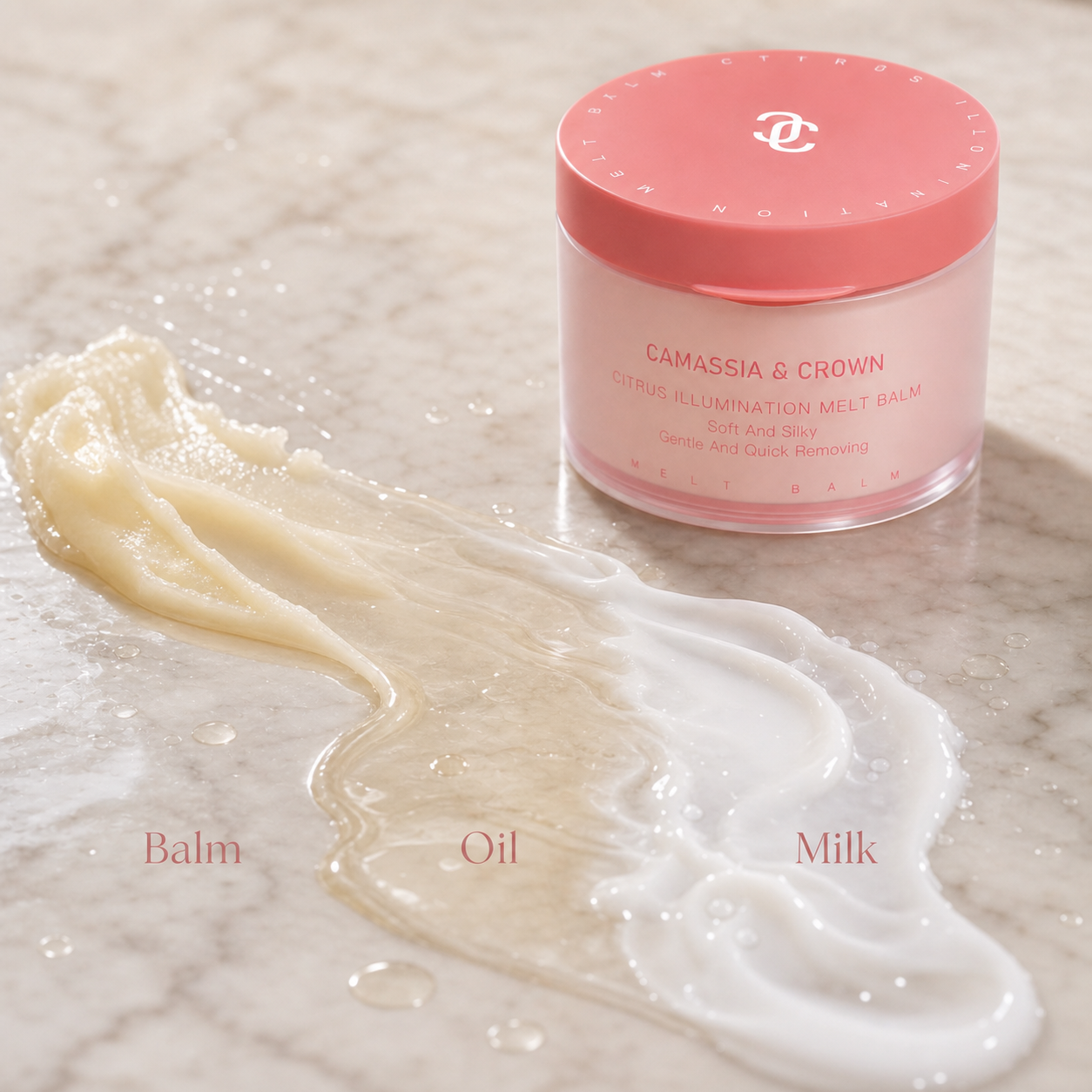 Citrus Illumination Melt Balm Balm-to-milk cleansing balm for makeup and sunscreen removal.