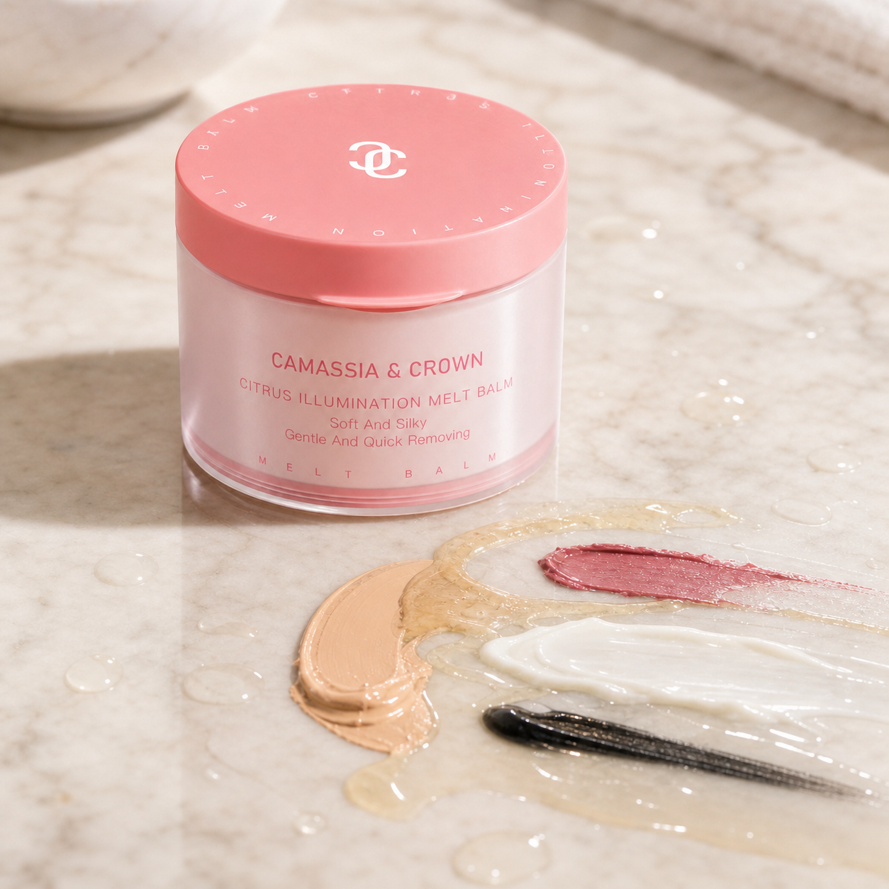 Citrus Illumination Melt Balm Balm-to-milk cleansing balm for makeup and sunscreen removal.